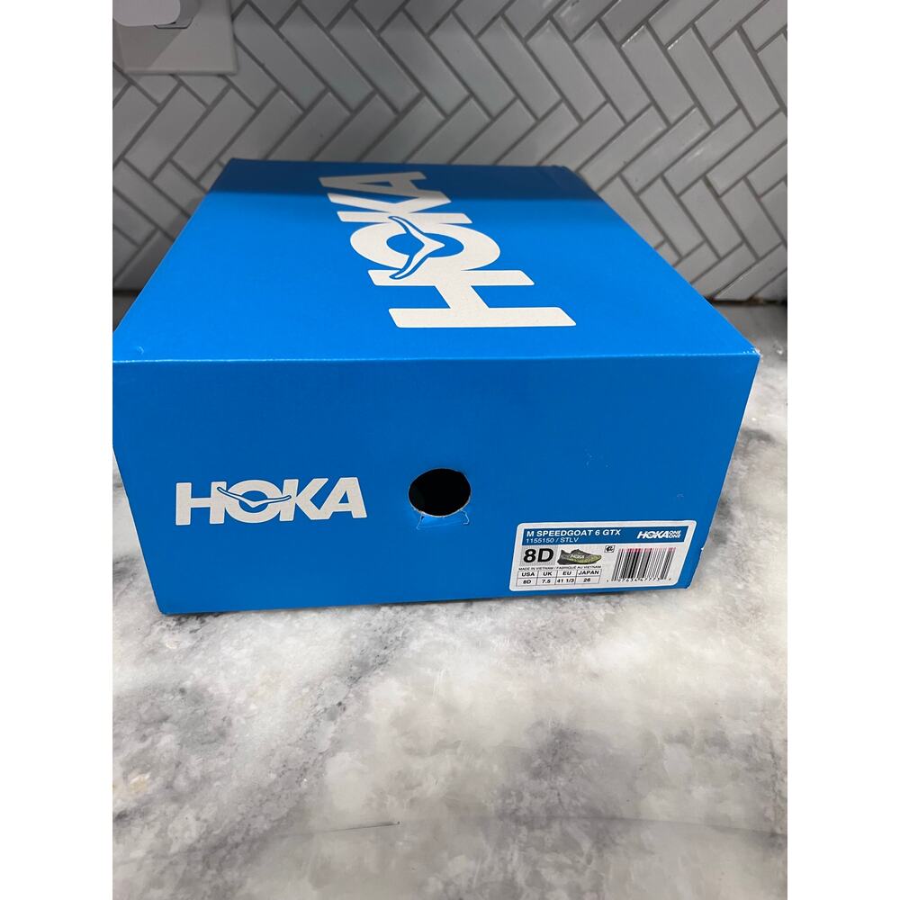 Hoka One One Speedgoat 6 GTX Mens 8 Slate Aloe Green Waterproof Trail Run - Picture 11 of 13